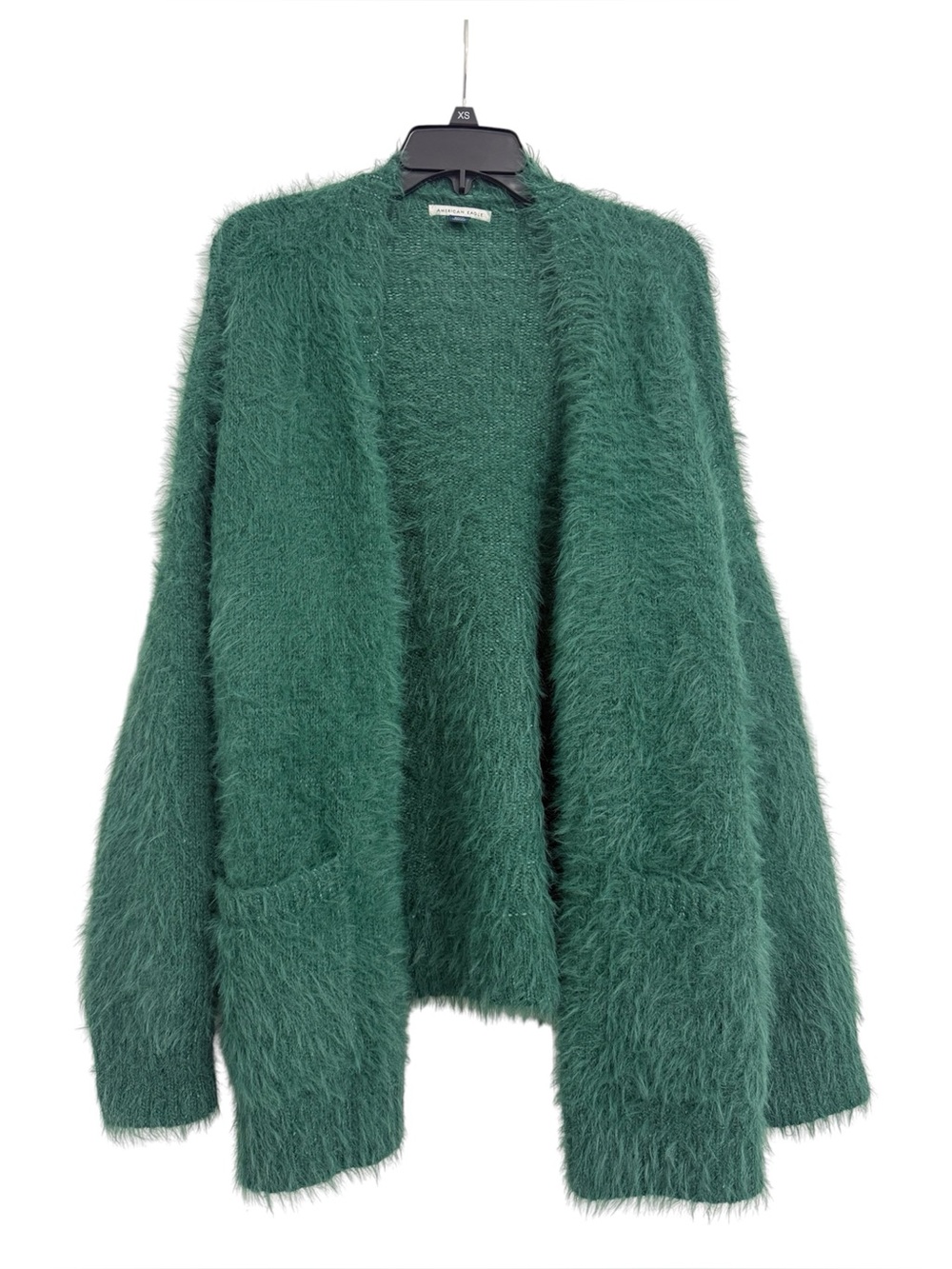 American Eagle Cozy Open-Front Eyelash Knit Cardigan Sweater - Sz M